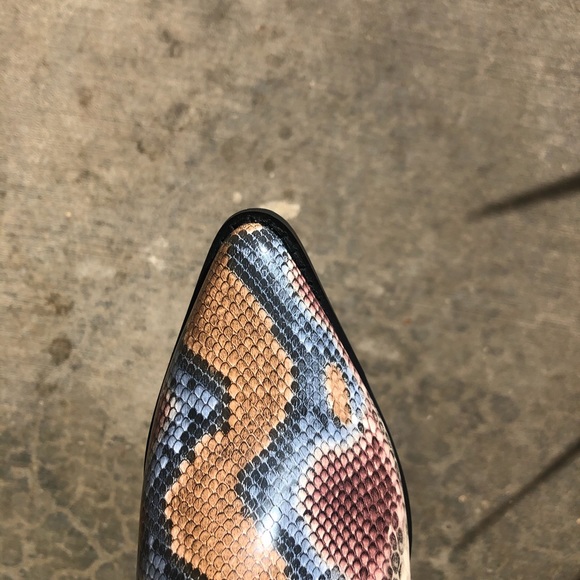 Multi Color Snake Print Booties - Picture 4 of 6